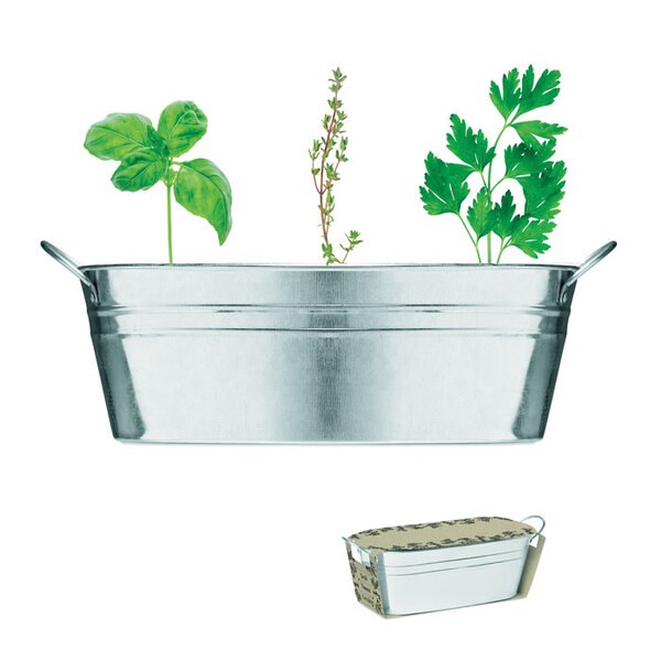 MIX SEEDS Zink-Pflanzkübel - GiftRetail MO6497