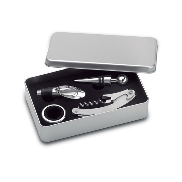 WINORY Elegant Stainless Steel Wine Accessory Gift Set - GiftRetail MO7843
