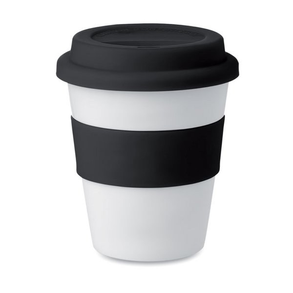 ASTORIA PP Becher mit Silikon-Deckel - GiftRetail MO8078