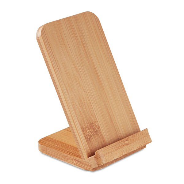 WIRESTAND Kabelloses Ladegerät aus Bambus - GiftRetail MO9692