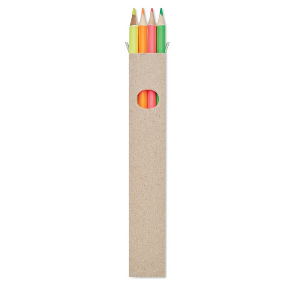 BOWY 4 Textmarker-Buntstifte - GiftRetail MO6836