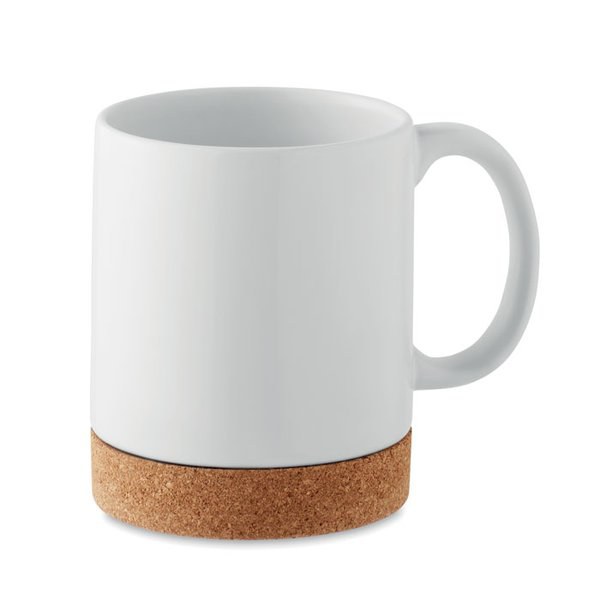 KAROO SUBLIM Keramikbecher Subli mit Kork - GiftRetail MO2102