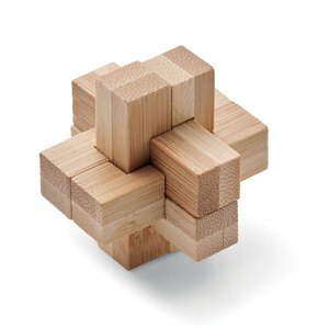 SQUARENATS Eco-Friendly Bamboo Brain Teaser Puzzle Box - GiftRetail MO6988