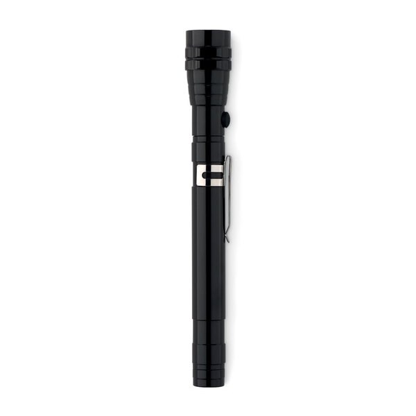 STRECH Extendable Magnetic LED Torch with Clip and Batteries - GiftRetail MO8621