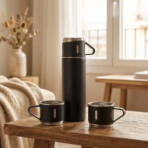 SHARM Flasche und Becher-Set 4tlg - GiftRetail MO2116