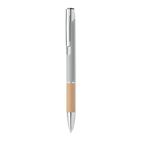 SPARTA Elegant Aluminium Pen with Bamboo Grip and Blue Ink