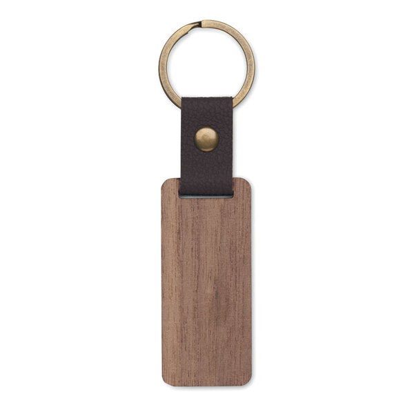 NAWKEY Key ring in walnut and PU - GiftRetail MO2369