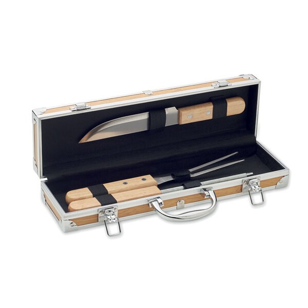 TOOLDERA 3teiliger BBQ Koffer - GiftRetail MO2471