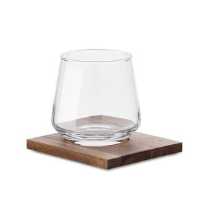 DRINKS Glas mit Untersetzer - GiftRetail MO2661
