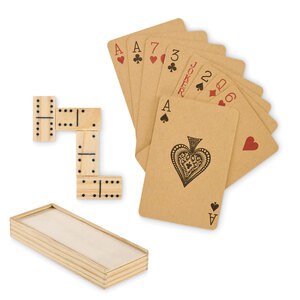 DOMI&CARDS Domino- und Spielkarten-Set - GiftRetail MO2669