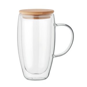 EXISTING NAME Doppelwandiger Glasbecher 450ml - GiftRetail MO2673