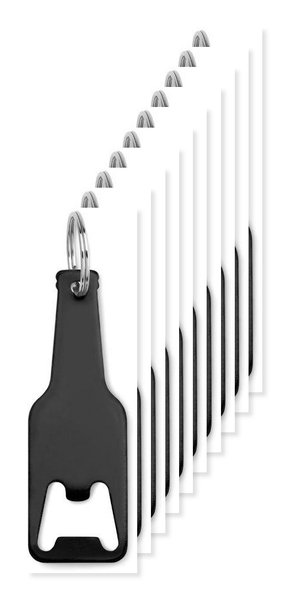 Pack mit 10 GiftRetail MO9247 - BOTELIA Schlüsselring mit Kapselheber