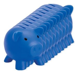 Pack mit 10 GiftRetail MO8132 - SOFTCO Sparschwein aus PVC mit ABS-Verschluss am Boden