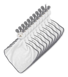 Pack mit 100 GiftRetail MO9777 - HUG ME Schmusetuch Hase