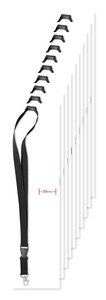 Pack mit 10 GiftRetail MO8595 - LANY Lanyard mit Karabiner 20mm