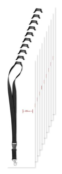 Pack mit 100 GiftRetail MO8595 - LANY Lanyard mit Karabiner 20mm