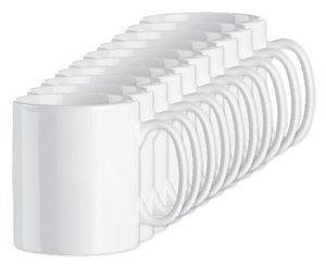 Pack mit 10 GiftRetail MO8040 - SUBLIM Keramikbecher Subli 300ml