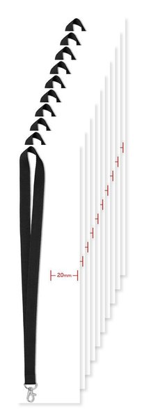 Pack mit 10 GiftRetail MO9058 - SIMPLE LANY Lanyard 20mm