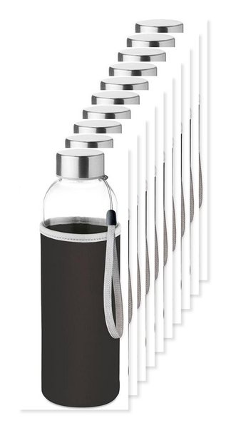UTAH GLASS Eco-Friendly 500ml Glass Bottle with Neoprene Cover