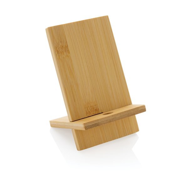 Bambus-Handyhalter in Kraftkarton