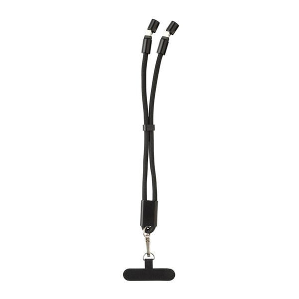 XD Collection P302.57 - LoopAmp RCS RPET verstellbares Telefon-Handgelenkband 60W Kabel