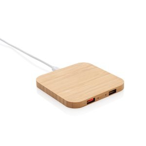 XD Collection P308.14 - Bamboo 5W kabelloses Ladegerät mit USB