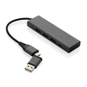 XD Xclusive P308.68 - Terra RCS recycled aluminium hub with 3 USB ports