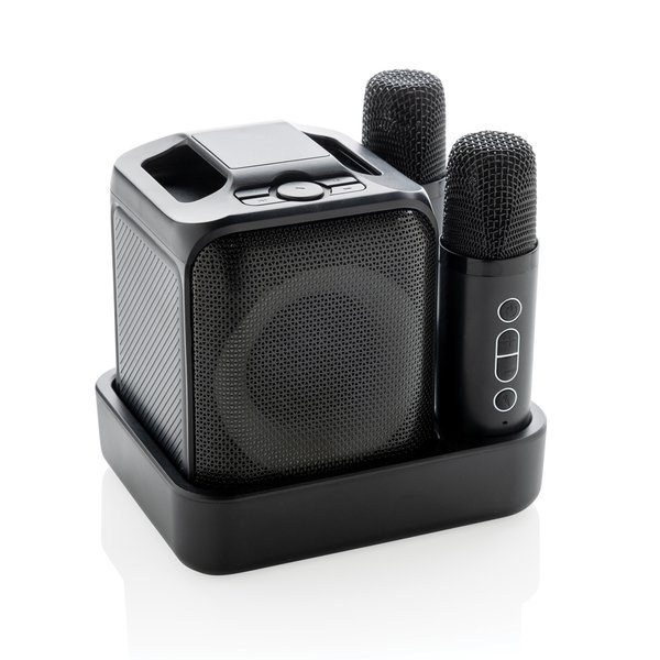 Singvibe RCS Karaoke-Set aus recyceltem Kunststoff mit Doppelmikrofon