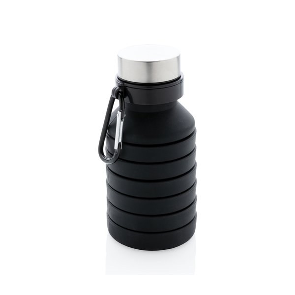 XD Collection P432.62 - Auslaufsichere faltbare Silikonflasche mit Deckel