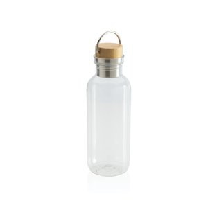 XD Collection P433.26 - RCS RPET-Flasche mit Bambusdeckel und -griff