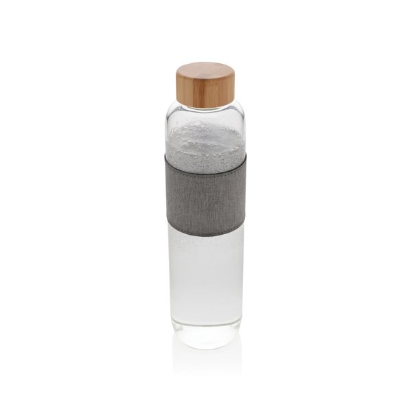Impact Borosilikatglasflasche mit Bambusdeckel