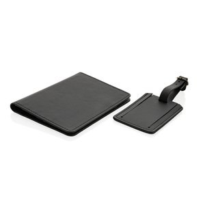 Swiss Peak P820.73 - Swiss Peak GRS Reise-Geschenkset aus recyceltem PU